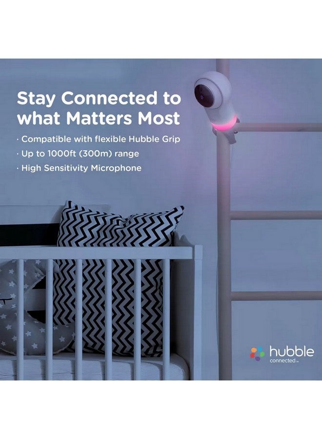 Hubble Connected Nursery Pal Glow Plus Smart Baby Monitor White 12.5 x 24 x 6.9 cm 4416-WHAE-01 - Image 3
